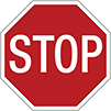 Image of Product. Front orientation. Signs. High-Traffic Projected Signs, Stop (English).