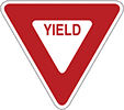 Image of Product. Front orientation. Signs. High-Traffic Projected Signs, Yield (English).