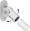 Image of ProductInUse. Front orientation. Contains Annotated. Slip-On Framing and Fittings. Aluminum Slip-On Framing and Fittings, Rail Mounts, Oval Adjustable Angle.