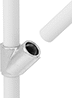 Image of ProductInUse. Front orientation. Slip-On Framing and Fittings. Aluminum Slip-On Framing and Fittings, Through-Hole Connectors, 45° Wye.