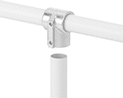 Image of ProductInUse. Front orientation. Exploded view. Slip-On Framing and Fittings. Aluminum Slip-On Framing and Fittings, Through-Hole Connectors, Tee.