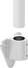 Image of ProductInUse. Front orientation. Exploded view. Slip-On Framing and Fittings. Aluminum Slip-On Framing and Fittings, Rail Mounts, Triangle.