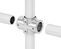 Image of ProductInUse. Front orientation. Slip-On Framing and Fittings. Aluminum Slip-On Framing and Fittings, Connectors, Cross.