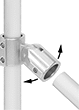 Image of ProductInUse. Front orientation. Contains Annotated. Slip-On Framing and Fittings. Aluminum Slip-On Framing and Fittings, Connectors, Adjustable Angle Wye.