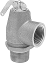 Image of Product. Front orientation. Pressure-Relief Valves. ASME-Code Fast-Acting Pressure-Relief Valves for Low-Pressure Steam, 90° Elbow.