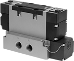 Image of Product. Front orientation. Directional Control Valves. Two-Speed Two-Action Electrically Operated Air Directional Control Valves, Style E.