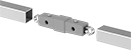 Image of ProductInUse. Front orientation. Exploded view. Quick Release. Straight.