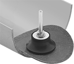 Image of ProductInUse. Front orientation. Sanding Discs. Flexible-Edge Quick-Change Sanding Discs.