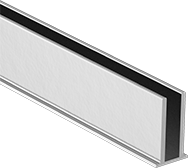 Image of Product. Front orientation. Standard. Rails, Flush-Slotted Rail.