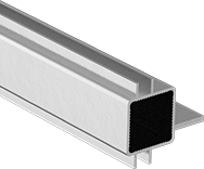 Image of Product. Front orientation. Standard. Rails, I-Slotted/Single Flanged Rail.