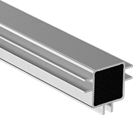 Image of Product. Front orientation. Standard. Rails, T-Slotted Rail.