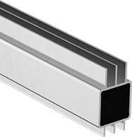 Image of Product. Front orientation. Standard. Rails, Double-I-Slotted Rail.
