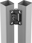 Image of ProductInUse. Front orientation. Press-Fit Framing and Fittings. Hinges, Plastic.