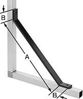 Image of ProductInUse. Front orientation. Contains Annotated. Press-Fit Framing and Fittings. Braces.