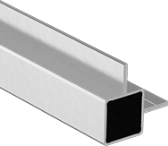 Image of Product. Front orientation. Standard. Rails, L-Flanged Rail.