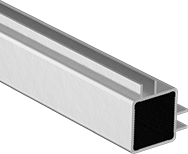 Image of Product. Front orientation. Standard. Rails, L-Slotted Rail.