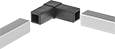 Image of ProductInUse. Front orientation. Exploded view. Standard. 90° Elbow.
