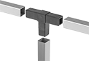 Image of ProductInUse. Front orientation. Exploded view. Standard. Tee.