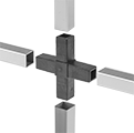 Image of ProductInUse. Front orientation. Exploded view. Standard. Cross.
