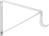 Image of Product. Front orientation. Shelf Brackets. Shelf Brackets with Garment Rod Holder.