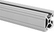 Image of Product. Front orientation. T-Slotted Framing and Fittings. T-Slotted Framing Rails, Single Three Slot Rails.