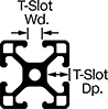 Image of Attribute. Hollow Construction. Front orientation. Contains Annotated. Hollow. Single Rail, Four Slot.