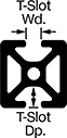 Image of Attribute. Solid Construction. Front orientation. Contains Annotated. Solid. Inline Two Slot, Single Rail.