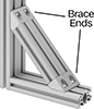 T-Slotted Framing Brace Ends