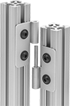 Image of ProductInUse. For Right-Swinging Doors. Front orientation. Right-Side Door Mount. Hinges for T-Slotted Framing, Lift-Off Hinges, 2 Leaves.