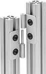 Image of ProductInUse. For Left-Swinging Doors. Front orientation. Left-Side Door Mount. Hinges for T-Slotted Framing, Lift-Off Hinges, 2 Leaves.