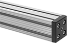 Image of ProductInUse. Front orientation. T-Slotted Framing and Fittings. Caps for T-Slotted Framing, Mounting Plate End Caps for Quad Rails.