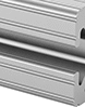 Image of Specification. Side1 orientation. ZoomedIn view. Grooved Rail. T-Slotted Framing Rails.