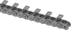 Image of Product. Front orientation. Roller Chain and Links. Attachment Roller Chain, K-1 Attachment.