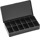 Image of Product. Front orientation. Organizer Boxes. Static-Control Compartmented Organizer Boxes, Style D.