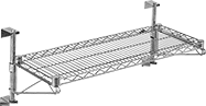 Image of Product. Front orientation. Shelving. Adjustable-Height Wall-Mount Wire Shelving.
