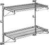 Adjustable-Height Wall-Mount Wire Shelving