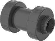 Image of Product. Front orientation. Check Valves. Threaded Check Valves for Harsh Chemicals, CPVC Body—Ball.
