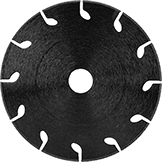 Image of Product. Front orientation. Cutoff Wheels. Angle Grinder Cutoff Wheels for Ceramic and Glass.