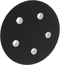 Image of Product. Front. Front orientation. Backup Pads. Vacuum Sanding Backup Pads with Threaded Stud for Hook and Loop Sanding Discs.