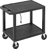 Image of Product. Style A. Front orientation. Carts. Carts with Outlet Strips, Style A.