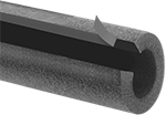 Image of Product. Front orientation. Pipe Insulation. Polyethylene Foam Pipe Insulation, Slit Tubes.