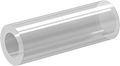 Image of Product. Male. Front orientation. Pipe and Fittings. Clear-View Thick-Wall Plastic Pipe Nipples and Pipe for Water, Pipe—Unthreaded, Cement Socket Male.