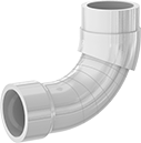 Image of Product. Female. Front orientation. Pipe and Fittings. Standard-Wall Plastic Pipe Fittings for Water, Cut-to-Angle Elbow Connectors, Cement Socket Female.