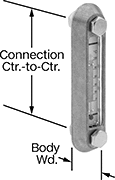 Image of Product. Nylon With Aluminum Guard. Front orientation. Contains Annotated. Liquid-Level Gauges. Shatter-Resistant Oil-Level and Temperature Indicators, Through-Wall Mount, Nylon with Aluminum Guard.