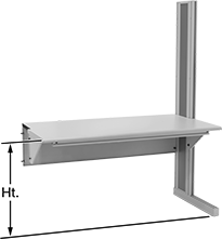 Image of Product. Front orientation. Contains Annotated. Desks. Adjustable-Height Desks, Add-On Units.