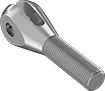 Image of Product. Front orientation. Rod Ends. Externally Threaded Clevis Rod Ends.