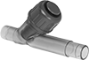 Clear-View Socket-Connect Check Valves for Harsh Chemicals