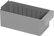 Image of Product. Front orientation. Bins. Drawer-Style Plastic Bins.