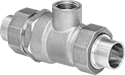 Image of Product. Front orientation. Backflow-Prevention Valves. Two-Stage Backflow-Prevention Valves with Solder-Socket Fittings.