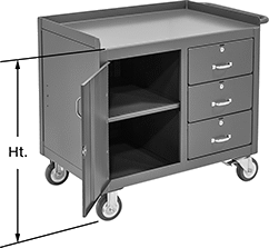 Image of Product. Front orientation. Contains Annotated. Workbenches. Cabinet Workbenches, Style G.